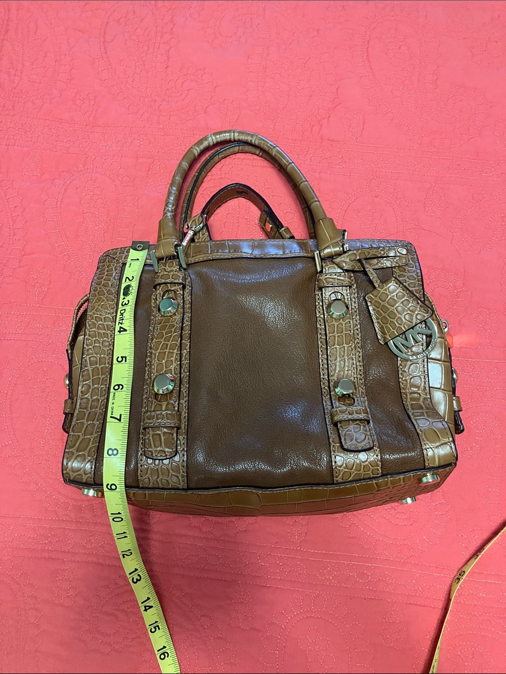Michael Kors Collins Studded Satchel View 5